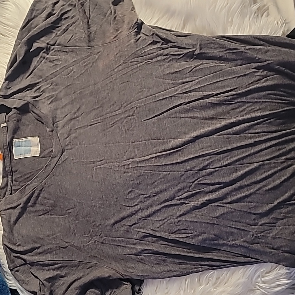 Jason Scott Grey Gray V Neck Shirt Sleeve Shirt